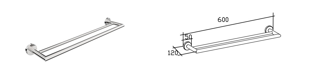 Double Towel Bar